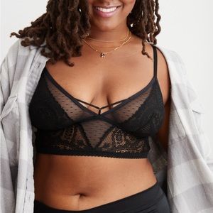 AERIE PAISLEY LACE LONGLINE BRALETTE